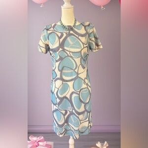 Blue and white sequin dress by Muse sz 6